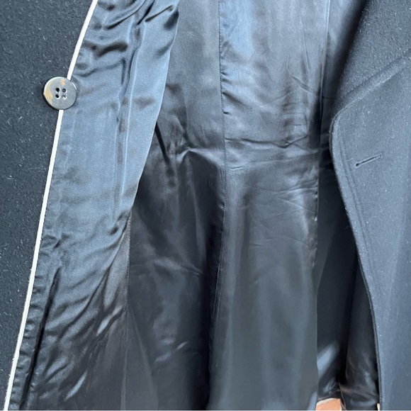 Black double breasted wool blend pea coat size 14. Laundry by design - Picture 6 of 14